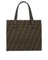 Fendi Zucca Print Leather Pocket Tote, back view